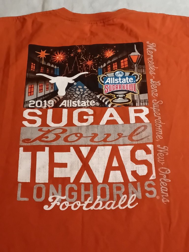 Ut Texas Longhorns Football 2019 Sugar Bowl Size Xxl TShirt Ncaa Football Ut Texas Longhorns Football 2019 Sugar Bowl Size Xxl TShirt Ncaa Football